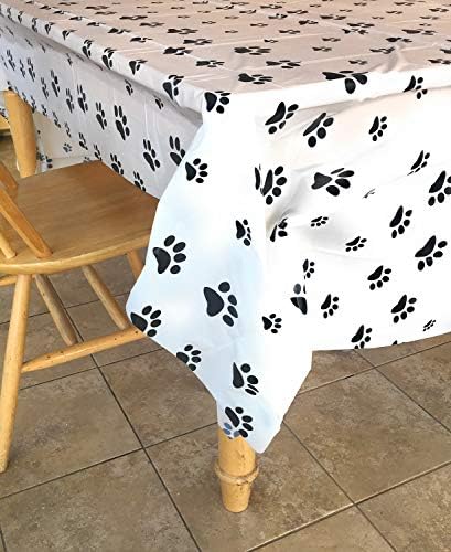 כפת הדפסת מפת שולחן כלב מסיבת קישוטי כפת הדפסת ספקי צד גור שולחן מכסה 2 יחידות
