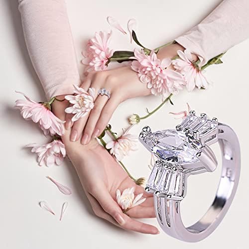 טבעת מגניבה אירוסין עגול זירקונים נשים טבעות נישואין טבעות תכשיטים לאישה טבעת נשות יהלום מלאה טבעת