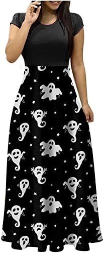 שמלות קוקטייל של נוקמופו לנשים מסיבת ערב פלוס הדפס מזדמן אופנה גודל צוואר שרוולים קצרים בגודל גדול שמלות ארוכות
