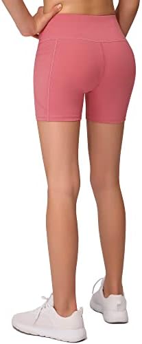 דליגירל כדורעף אופני מכנסיים קצרים עבור בנות-4 חבילות ספנדקס דחיסת מכנסיים קצרים עם כיסים לילדים
