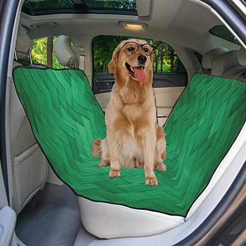 מותאם אישית ירוק עיצוב צבע בציר טבעי הדפסת רכב מושב מכסה לכלבים עמיד למים החלקה עמיד רך לחיות מחמד