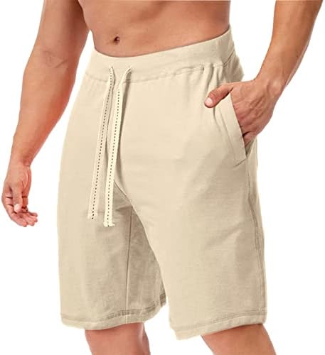 גברים של ספורט מכנסיים קצרים עם כיסים חוף מכנסיים קצרים עם כיסים קיץ גברים מוצק שרוך מכנסיים אימון