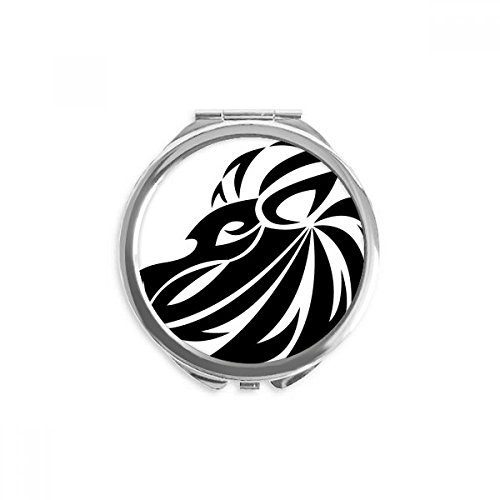 קונסטליישן ליאו גלגל המזלות סמל יד קומפקטי מראה עגול נייד כיס זכוכית