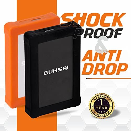 Suhsai מחוספס 250 ג'יגה -בייט כונן קשיח חיצוני נייד HDD 2.5 אינץ 'אחסון גיבוי עם USB 3.0 מהירות גבוהה