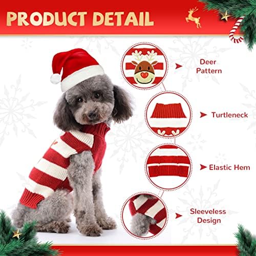 סוודר חג המולד של Hrttsy כלב אייל אייל חמוד חג המולד כלב סוודרים חגיגיים חגיגי מחמד מזג אוויר קר תלבושת סכינים