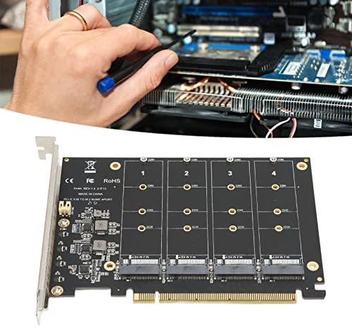 M.2 מתאם SSD, כרטיס NVME במהירות גבוהה PCIE X16 ממשק PCB מעובה עבור 4 NVME PCIE פרוטוקול SSDS עבור