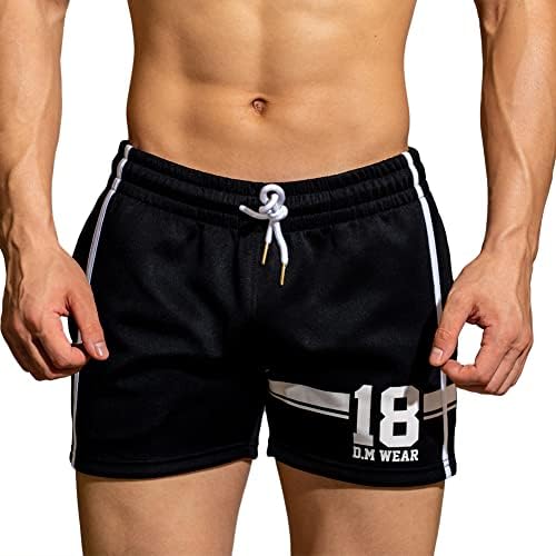 D.M מכנסי ספורט לגברים לריצה של אימון כושר אתלטים פעילים פעילים עם סגנון דק שלל שלל