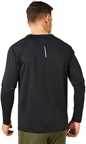 חולצות ריצה לגברים צוות צוואר ארוך שרוול מהיר יבש כושר ספורט פעיל חולצה לחות הפתילה