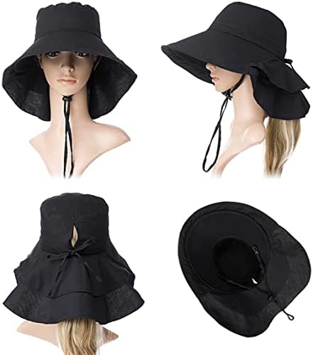 אריזת אריזה גדולה במיוחד שוליים כובע שמש כובע הפיך UPF 50+ דלי שמש חוף