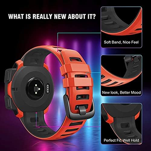 Buday Silicone Watchbands רצועות עבור Garmin Instinct Watch Smart Watch 22m