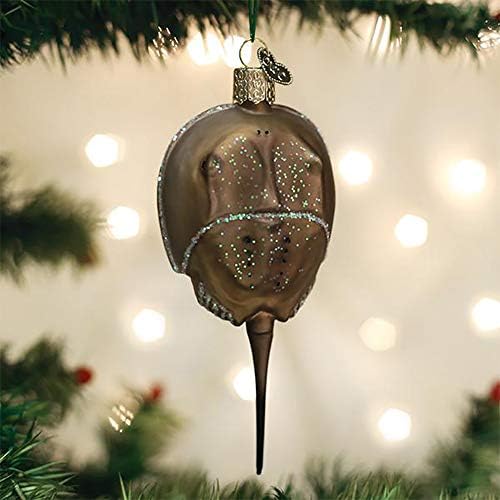 קישוטי חג המולד של העולם הישן קישוטי סרטן פרסה זכוכית זכוכית מפוצצת קישוטים לעץ חג המולד