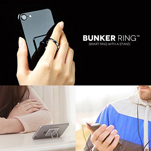 טבעת בונקר יסודות טבעת בונקר מחזיקה אייפון, אייפד, אייפוד, גלקסי, אקספריה, סמארטפון, מחשב לוח באצבע