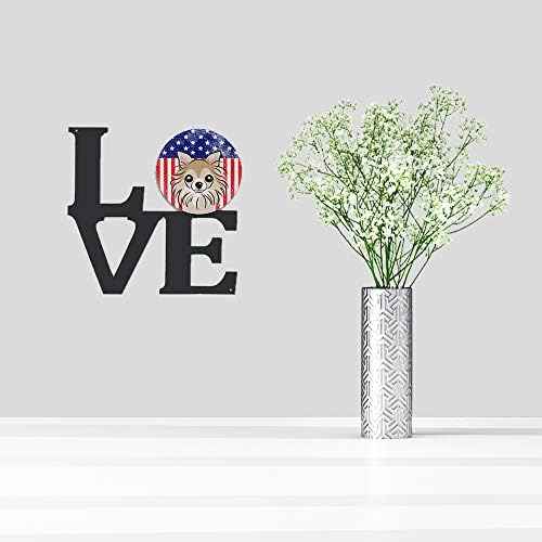 קרוליין של אוצרות ב2181וולו אמריקאי דגל וצ ' יוואווה מתכת קיר יצירות אמנות אהבה,