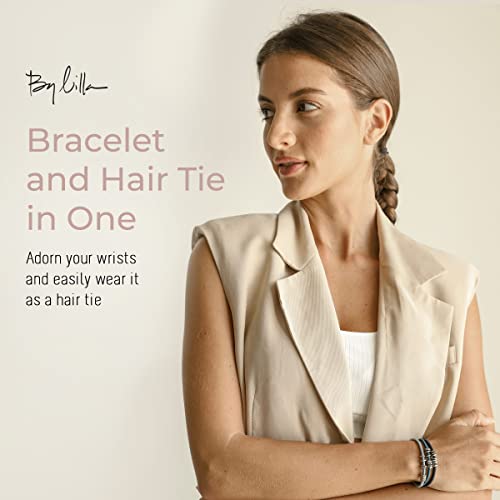 על ידי לילה מיני קוקו הקס עניבות וצמידים לשיער-סט של 3 צמידי עניבת שיער-עניבות שיער לנשים - ללא קוקו
