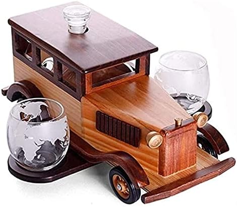 בית בר אביזרי ויסקי לגין יין לגין יצירתי נהיגה רכב בצורת בית בר 3 יחידות ויסקי לגין סט עם עץ רכב עבור משקאות