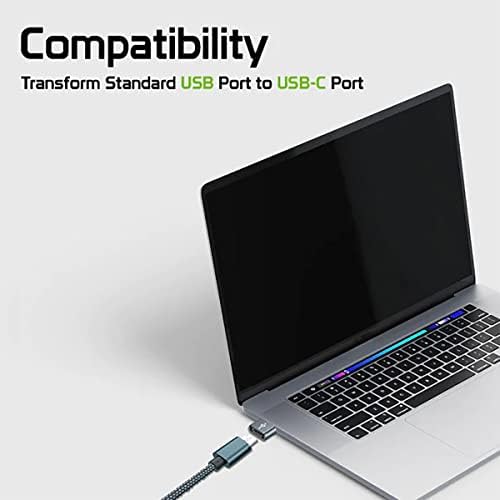 USB-C נקבה ל- USB מתאם מהיר זכר התואם לגלקסיה של סמסונג מעבר ל -1 עבור מטען, סנכרון, מכשירי OTG כמו מקלדת,