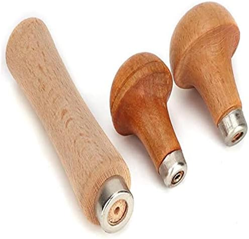 3 ידיות עץ בורג -על לעיבוד DIY ערכות כלים ידניות - אידיאלי לכלי חיתוך קבצים סכינים לגילוף עץ ועץ