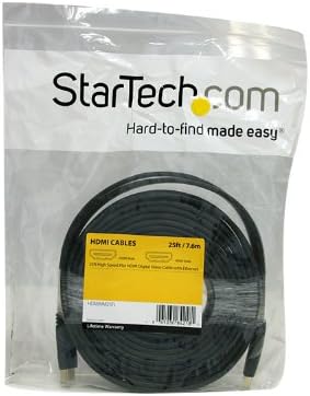 Startech.com 25 רגל שטוח במהירות גבוהה כבל HDMI עם Ethernet - Ultra HD 4K x 2K HDMI כבל - HDMI ל- HDMI M/M