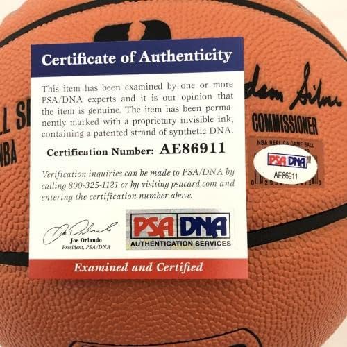 סטיבן קארי וג'ו מונטנה חתמו כדורסל PSA/DNA חתימה גולדן סטייט W - כדורסל חתימה