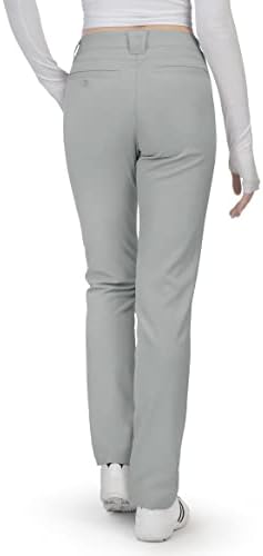 מכנסי גולף לנשים נמתחים משקל קל ברגל ישרה עבודה יבשה מהירה מזדמנת עם 5 כיסים