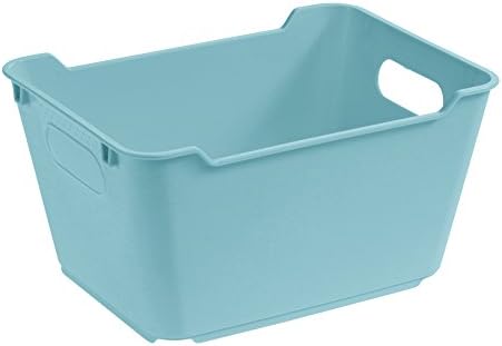 קופסת אחסון של keeeper עם משטח מרקם, פלסטיק, כחול בהיר, 1.8 ליטר