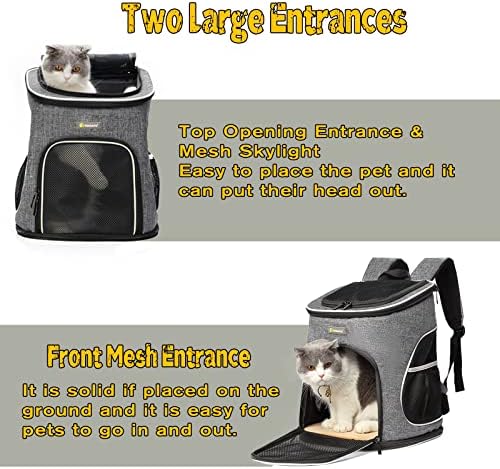 מנשא תרמיל חתול קיידאס-תיקי נסיעות ניידים לחיות מחמד עם רצועת בטיחות פנימית לחתולים קטנים, כלבים וארנבים, תיק