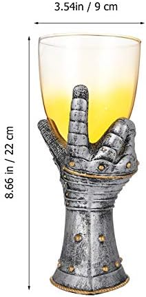 כוסות זכוכית 400 מ ל דקורטיבי גביע ימי הביניים אביר יד יין זכוכית חידוש אריות לב כפפה ויסקי כוס
