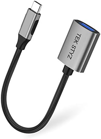 מתאם Tek Styz USB-C USB 3.0 תואם לטון ה- LG שלך חינם מטען אלחוטי FN5W OTG TYPE-C/PD ממיר USB 3.0 נשי.