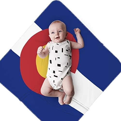 דגל שמיכת התינוקת של קולורדו מקבלת שמיכה לעטיפת כיסוי חוט -יילוד של תינוקות