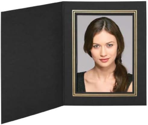 מללו וחברה שחור/זהב קרטון צילום מסגרת 5x7 - חבילה של 50