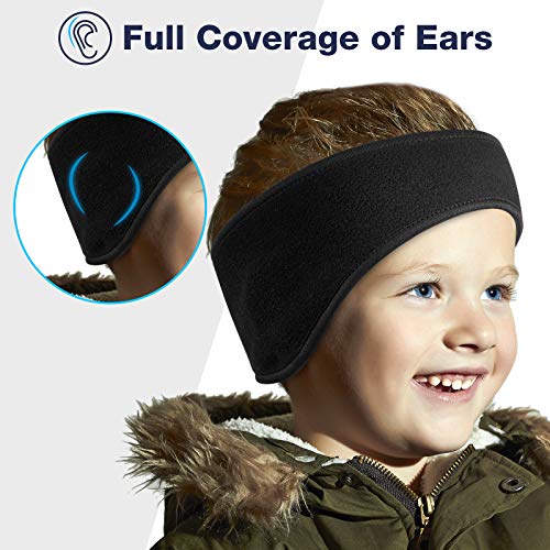 4 חתיכות ילדים צמר בגימור חורף אוזן חם אוזן ידונית סרטי ראש עבור ילד מחוץ ספורט ריצה