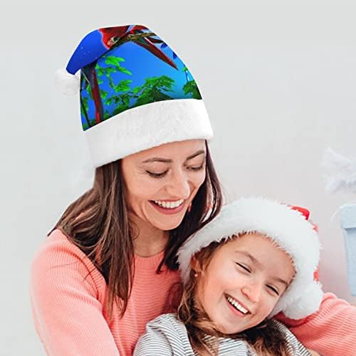 תוכים זוג מלא ירח חג המולד כובע רך קטיפה סנטה כובע מצחיק כפה עבור חג המולד לשנה חדשה חגיגי מפלגה