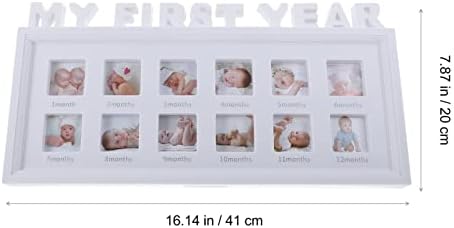 קישוט תמונה שלי ראשון שנה תמונה רגעים תינוק מזכרת תמונה מסגרת תינוקת הראשונה שנה קולאז ' מסגרת 12 חודש תמונה מסגרת