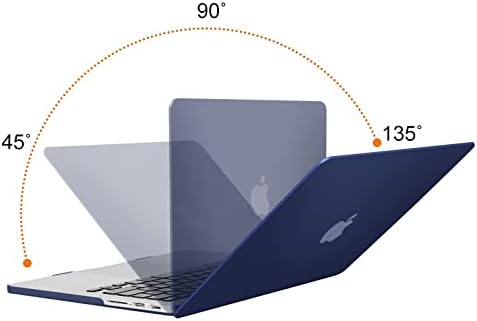 מארז פגז קשה של Mosisho פלסטיק וכיסוי מקלדת ומגן מסך תואם רק לרשתית Macbook Pro 15 אינץ ', כחול נייבי