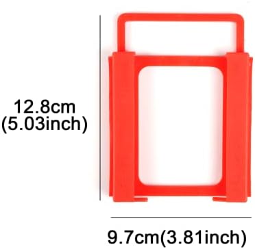 אדום 2.5 כדי 3.5 פלסטיק דיסק קשיח מחברת דיסק קשיח הרכבה מתאם סוגר מזח מחזיק, חבילה של 5