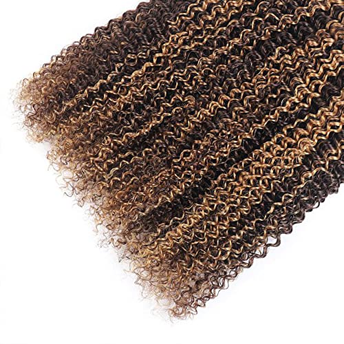 להדגיש קינקי קינקי מתולתל גל 3 חבילות 4/27 ברזילאי שיער טבעי חבילות לא מעובד בתולה מתולתל גל שיער טבעי