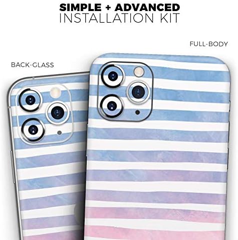 עיצוב Skinz ורוד עד כחול בצבעי מים פסים ombre - Designskinz מגן ויניל מדבקות עטיפת עור תואם ל- Apple iPhone