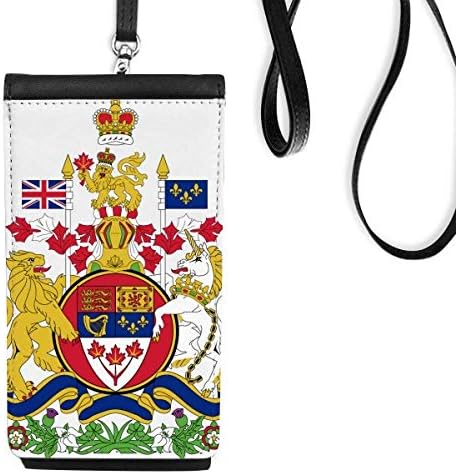 קנדה סמל לאומי ארנק ארנק טלפון ארנק תליה כיס נייד כיס שחור