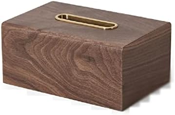 N/A קופסת רקמות מעץ קישוט פליז קישוט בסלון שולחן עבודה קופסת נייר קופסא קישוט לקישוט
