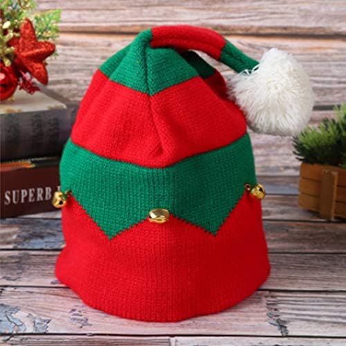 כובע סרוג סרוג של חג המולד דולקואי, חג המולד סריגה של כפה לתינוקת לכרילד 1 עד 6 אדום אדום