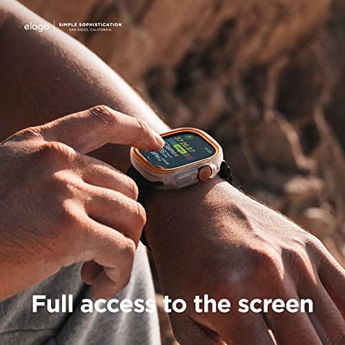 מארז Duo Duo Elago התואם ל- Apple Watch Ultra, הגנה מלאה, גישה מלאה למסך, שני מחשבים אישיים כלולים. רצועה לא כלולה