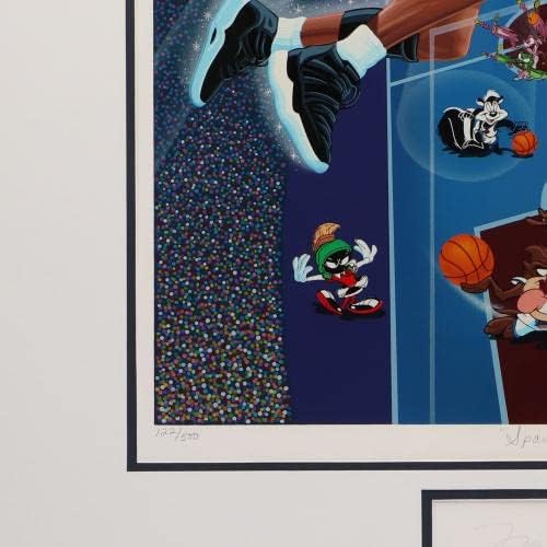 מיכאל ג'ורדן שיקגו בולס ממוסגר 35 X 40 פוסטר פרומו ריבה עם חתך חתימה - סיפון עליון - תמונות NBA עם חתימה