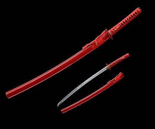 Mastergoswords 41 '' קרב חרב סמוראי אמיתי מוכנה קטנה בעבודת יד חרב יפנית עם סקרברד כחול