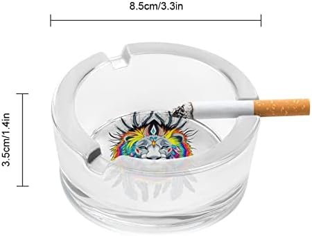 מחזיק מאפרות כוסות בצבעי מים אריה עגול למאמר סיגריות מארז מגש אפר מעשן חמוד