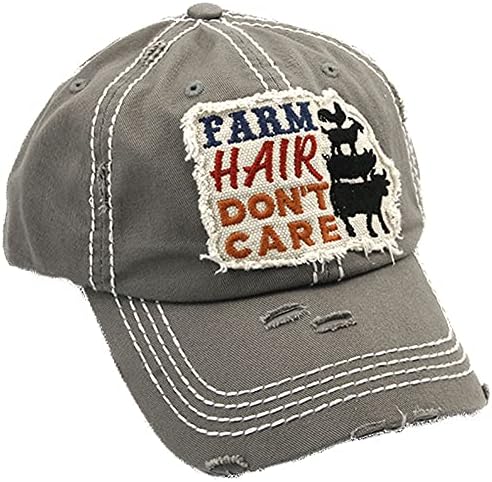 כובעי Kbethos שיער חווה לא אכפת מכסה בייסבול במצוקה של נשים