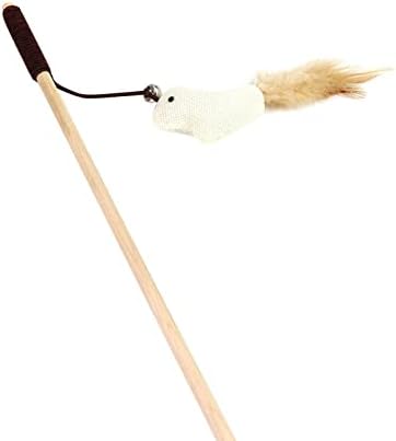 Bdyjy Cat Toy Toy Toy Stick Stick Steather Suzuki מקניט מקל חתול מקל מעץ מעץ