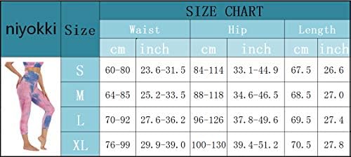 אימון Niyokki חותלות מכנסי יוגה לנשים, עניבת צבע קושרים חותלות שלל בקרת בטן חותלות אתלטיות קצוץ