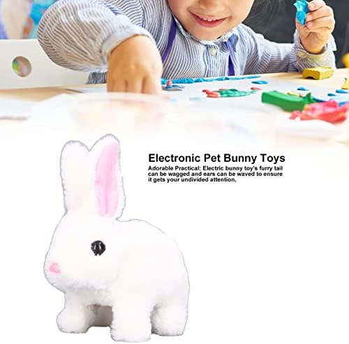 אמונידה אלקטרוני לחיות מחמד צעצועי ארנבים חמוד מעשי חשמלי צעצועי לבן צעצועים לילדים עיצוב הבית