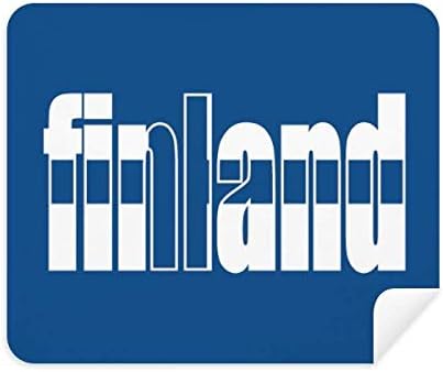פינלנד המדינה דגל שם ניקוי בד מסך מנקה 2 יחידות זמש בד