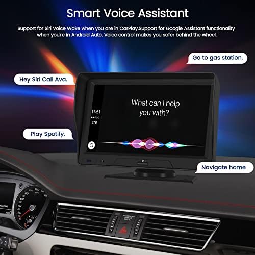 מסך Apple Carplay נייד נייד, סטריאו נייד נייד אנדרואיד אנדרואיד נייד, רדיו מכוניות מסך מגע 7 אינץ